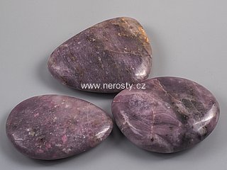 lepidolite, palm stone