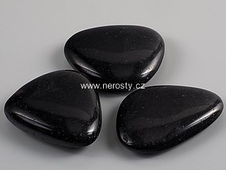 obsidian, palm stone