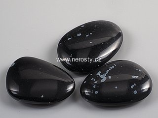 obsidian, palm stone